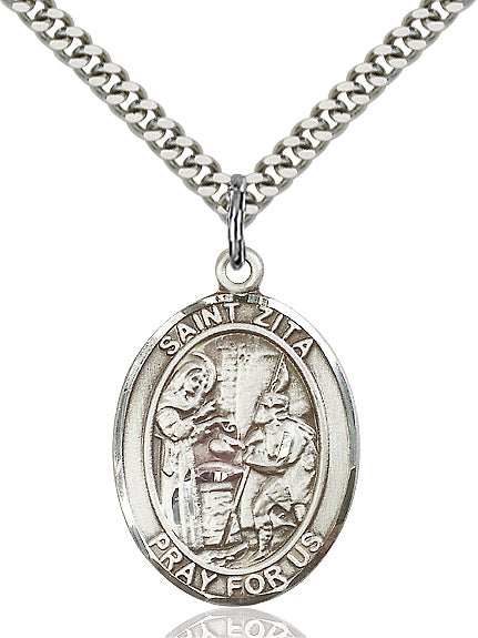 Sterling Silver St. Zita Pendant