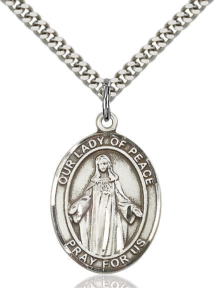 Sterling Silver O/L of Peace Pendant