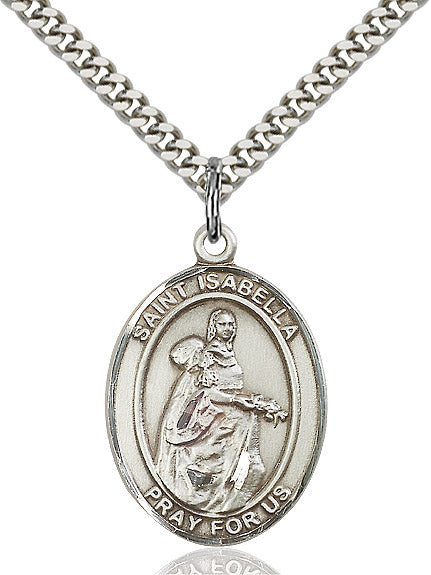 Sterling Silver St. Isabella of Portugal Pendant