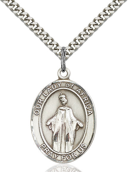 Sterling Silver O/L of Africa Pendant