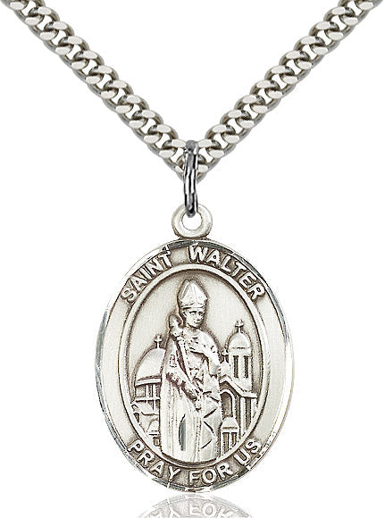 Sterling Silver St. Walter of Pontoise Pendant