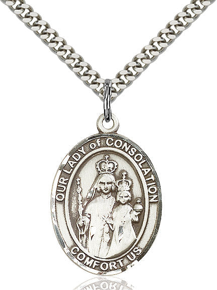 Sterling Silver O/L of Consolation Pendant