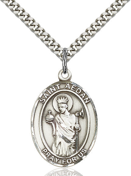 Sterling Silver St. Aedan of Ferns Pendant
