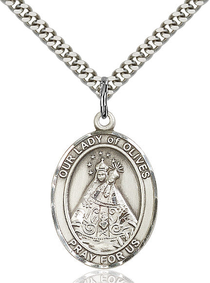 Sterling Silver O/L of Olives Pendant