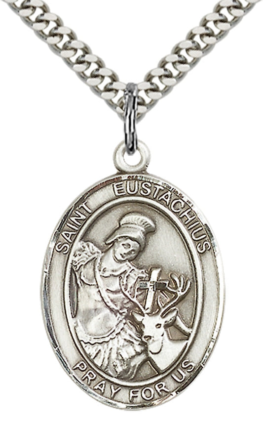 Sterling Silver St. Eustachius Pendant