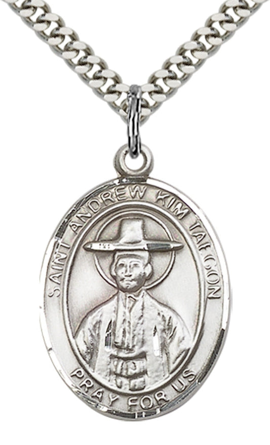 Sterling Silver St. Andrew Kim Taegon Pendant