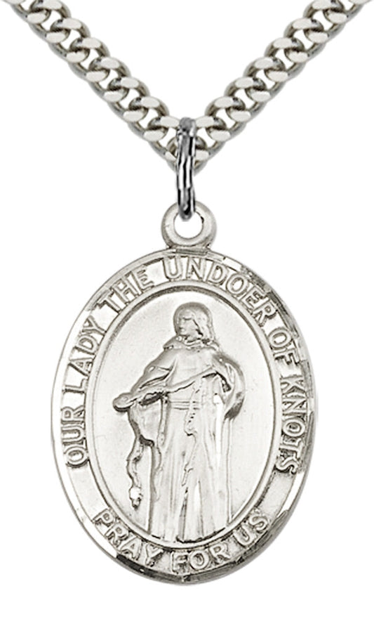 Sterling Silver O/L Of Knots Pendant
