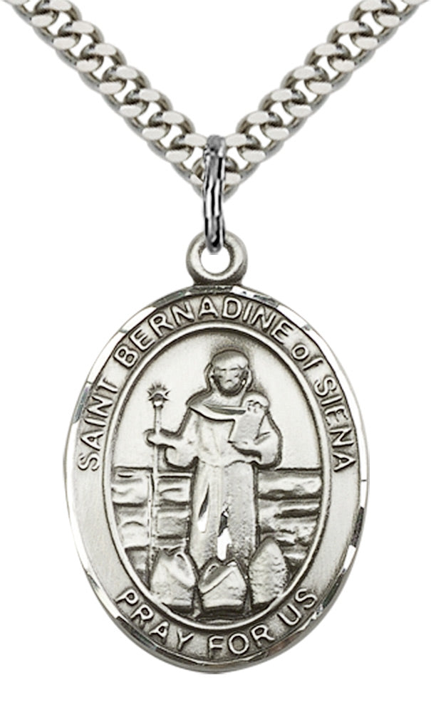 Sterling Silver St. Bernadine Of Sienna Pendant