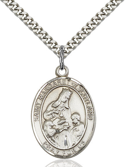 Sterling Silver St. Margaret of Scotland Pendant