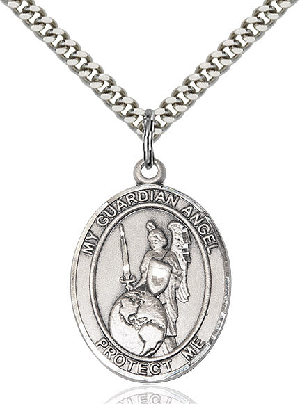 Sterling Silver Guardian Angel of the World Pendant