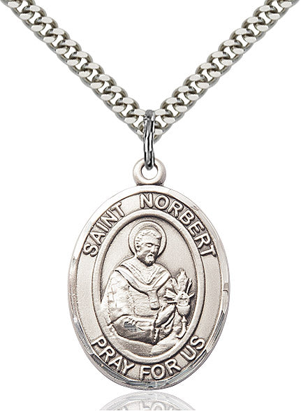 Sterling Silver St. Norbert of Xanten Pendant