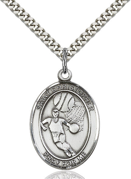 Sterling Silver St. Christopher Pendant
