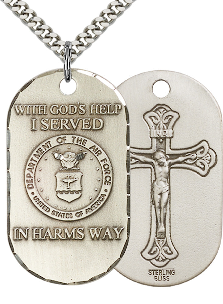 Sterling Silver Air Force Pendant