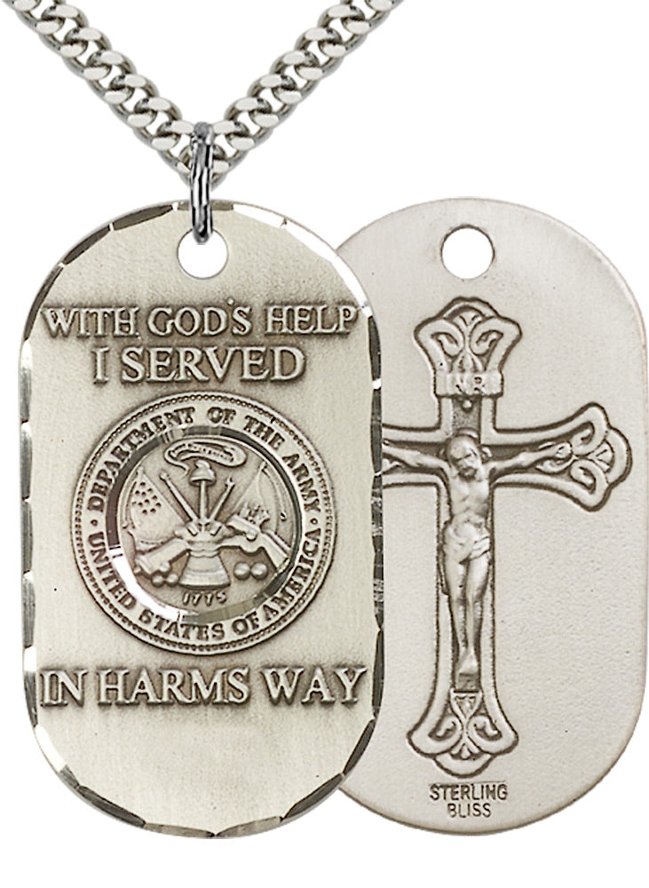 Sterling Silver Army Pendant