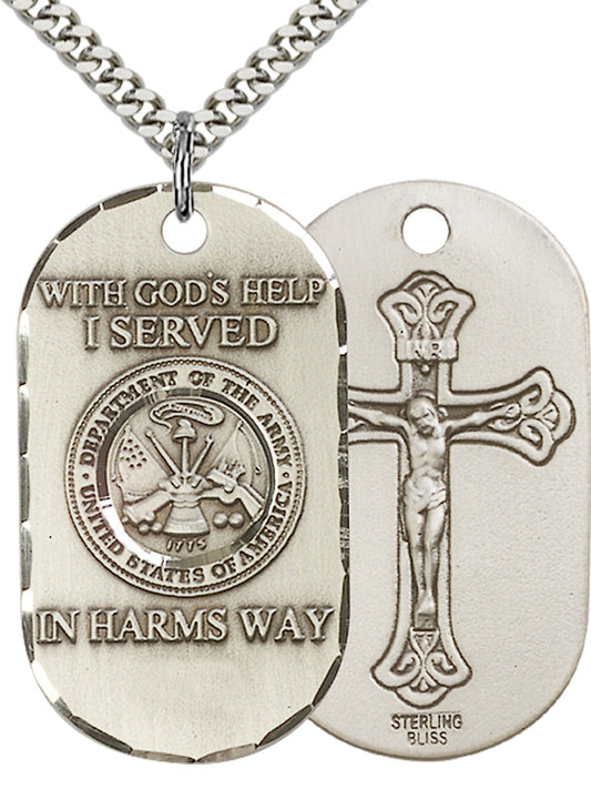 Sterling Silver Army Pendant
