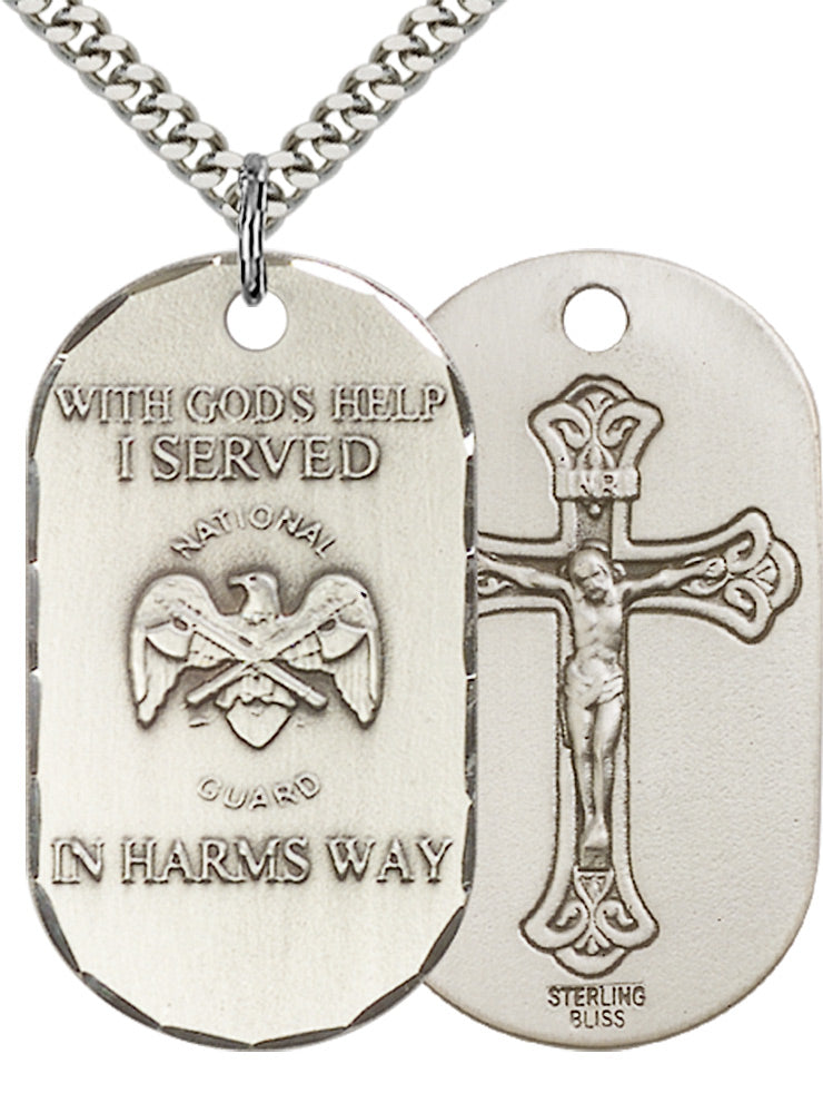 Sterling Silver National Guard Pendant