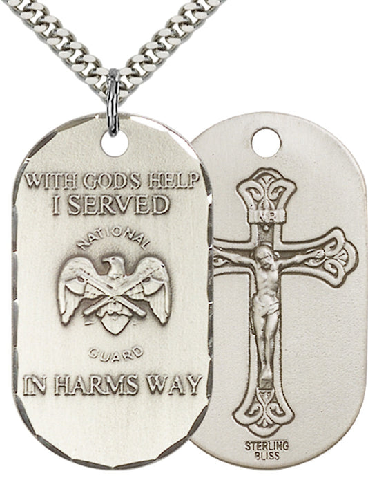 Sterling Silver National Guard Pendant