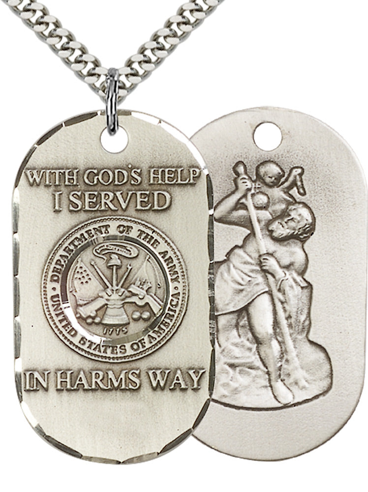 Sterling Silver Army Pendant