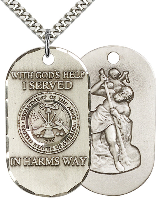 Sterling Silver Army Pendant