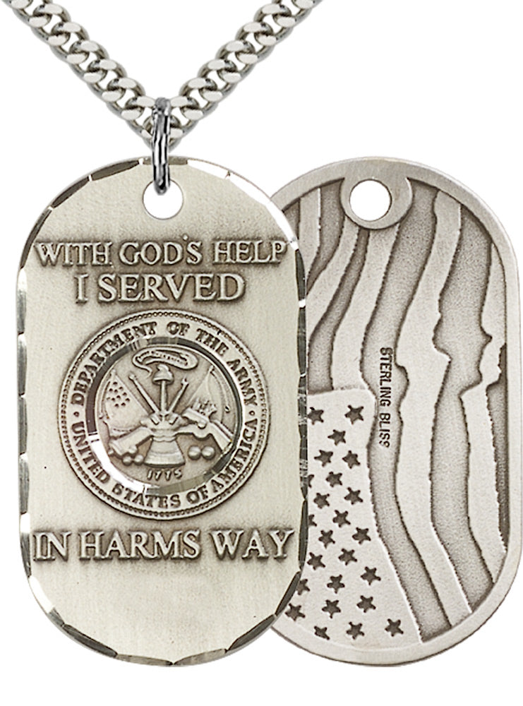 Sterling Silver Army Pendant