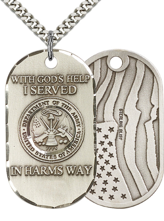 Sterling Silver Army Pendant