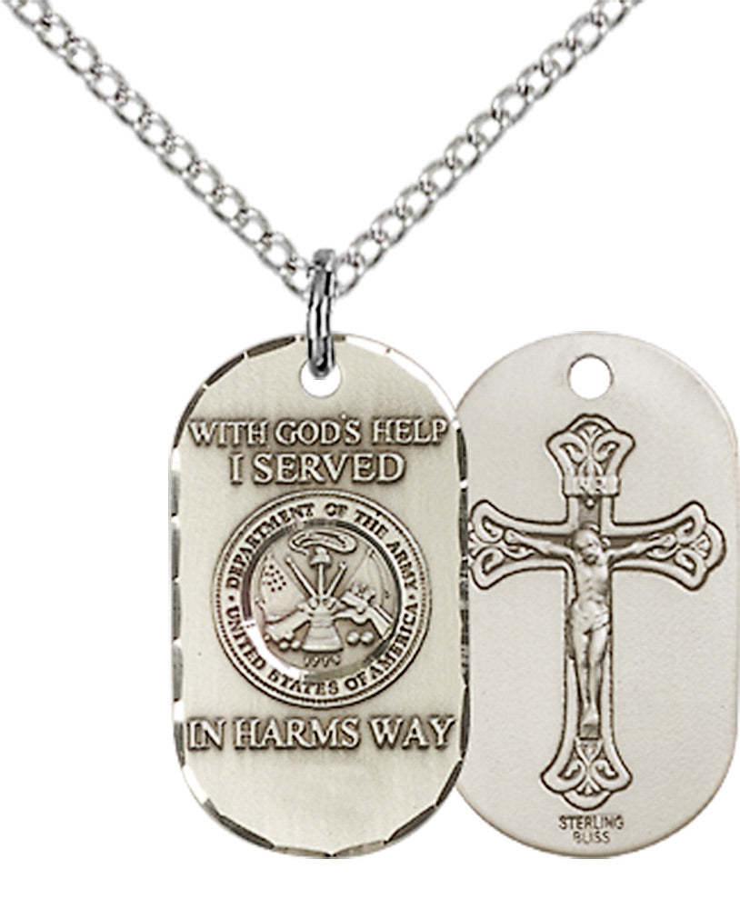 Sterling Silver Army Pendant
