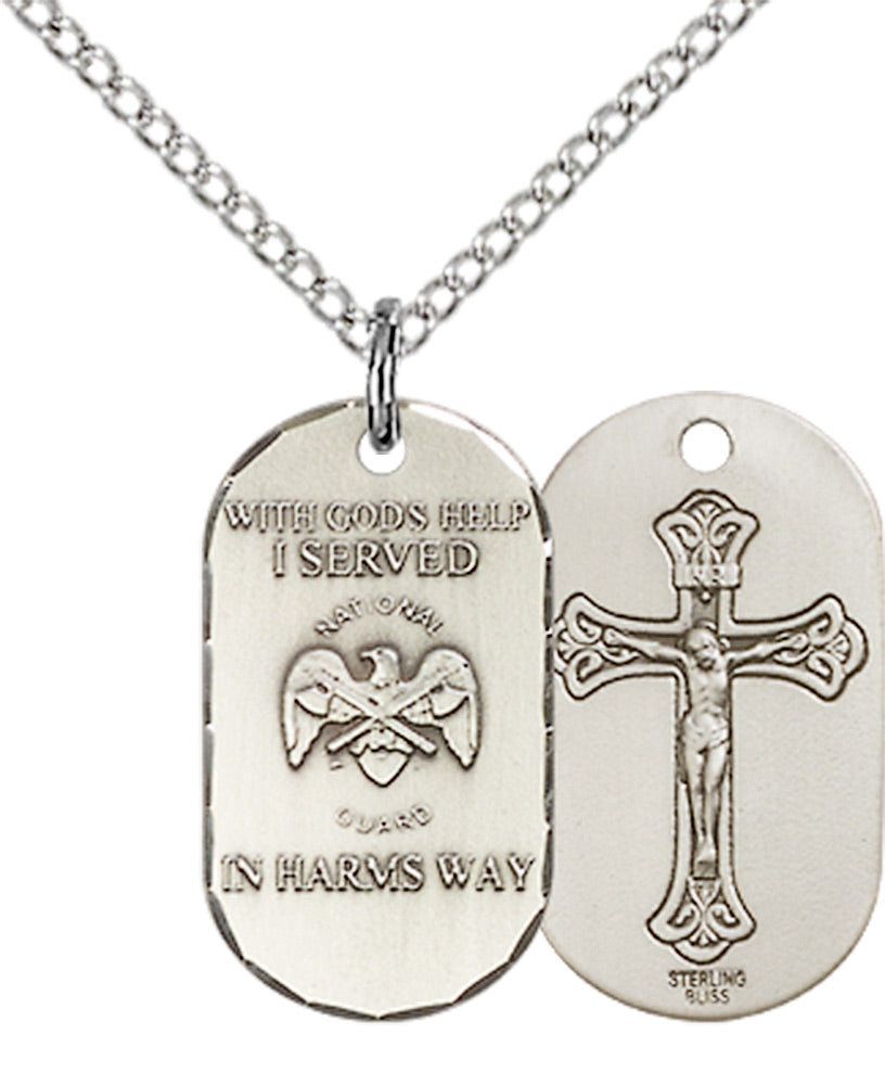 Sterling Silver National Guard Pendant