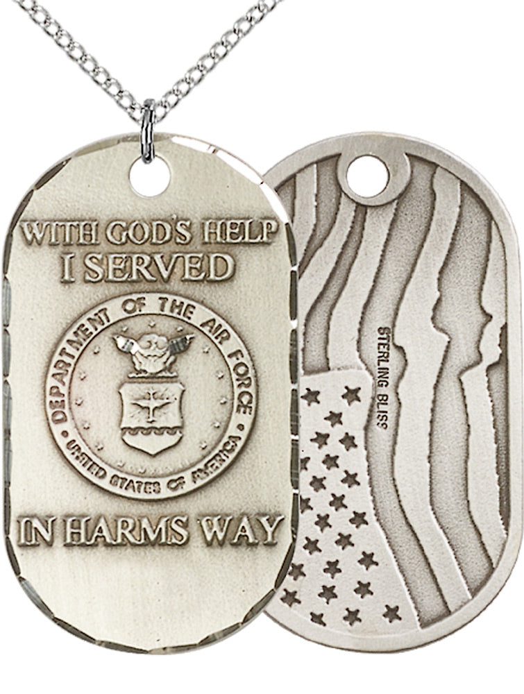Sterling Silver Air Force Pendant