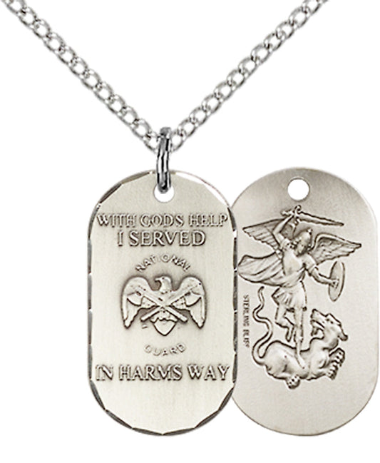 Sterling Silver National Guard Pendant