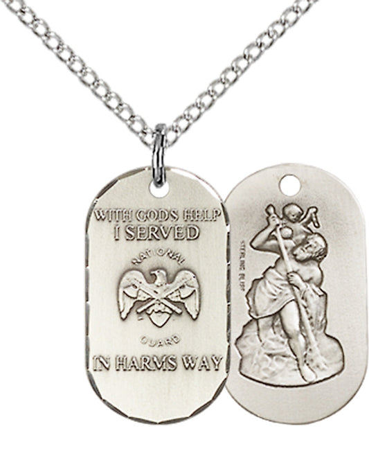 Sterling Silver National Guard Pendant