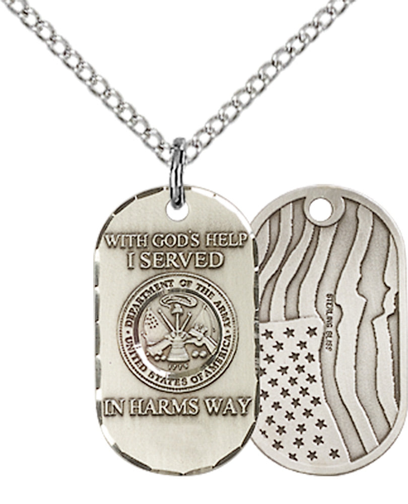 Sterling Silver Army Pendant