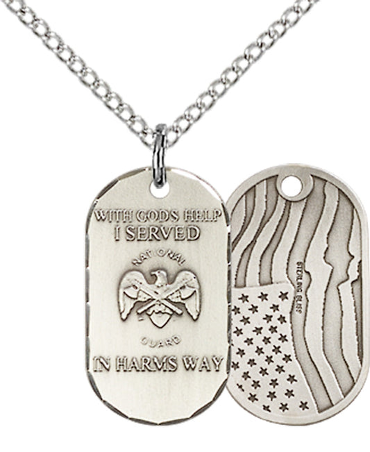 Sterling Silver National Guard Pendant