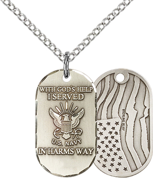 Sterling Silver Navy Pendant