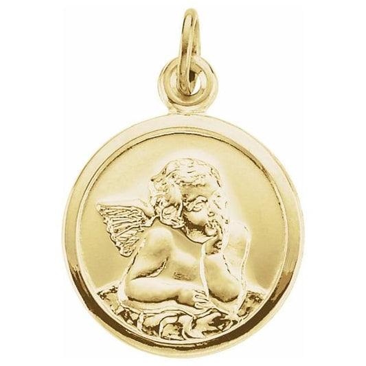 Yellow 14.25 mm Guardian Angel Medal