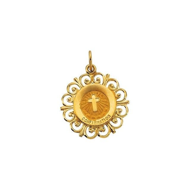 Yellow 20x18.5 mm Confirmation Medal