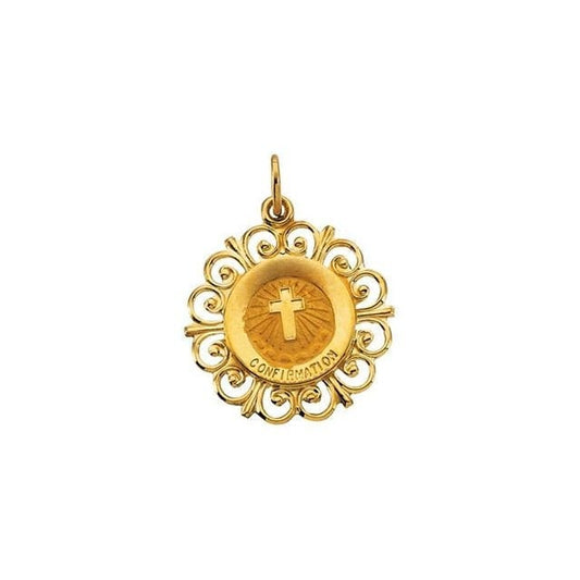 Yellow 20x18.5 mm Confirmation Medal