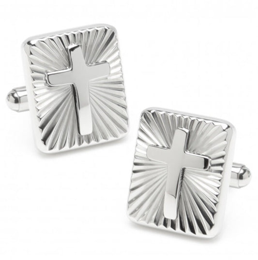 Radiant Cross Stainless Steel Cufflinks
