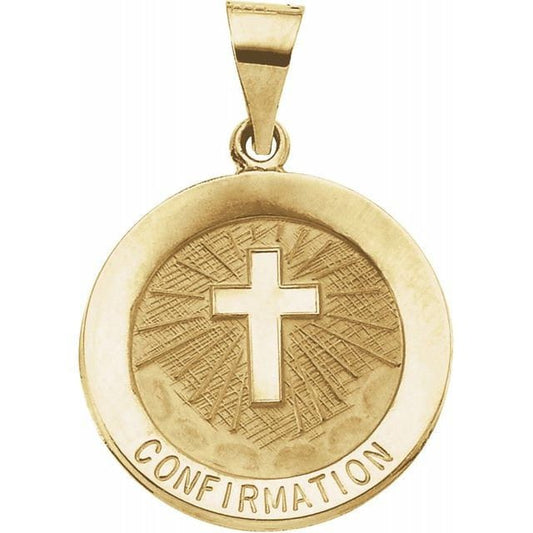 Yellow 18 mm Hollow Confirmation Medal