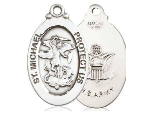 St Michael Army Sterling Silver Pendant Only