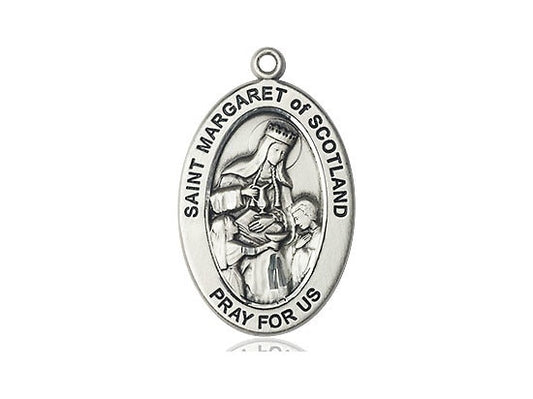 St. Margaret of Scotland Sterling Silver (NO CHAIN)