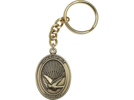 Holy Spirit Keychain Gold Finish