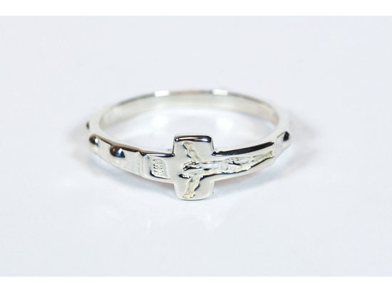 Sterling Silver Rosary Ring