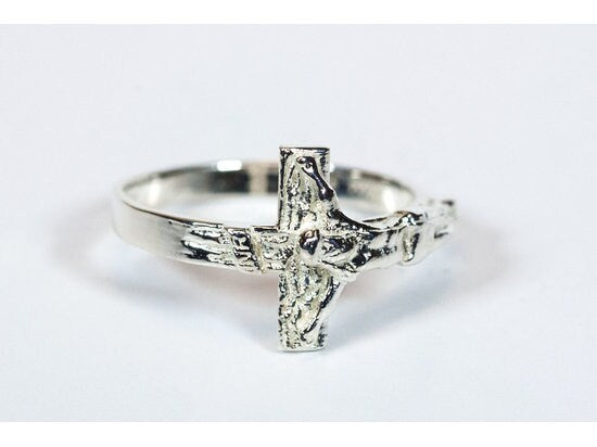 Sterling Silver Crucifix Ring