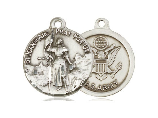 St Joan of Arc Army Sterling Silver Pendant Only