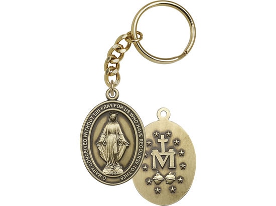 Religous Keychain Gold Finish