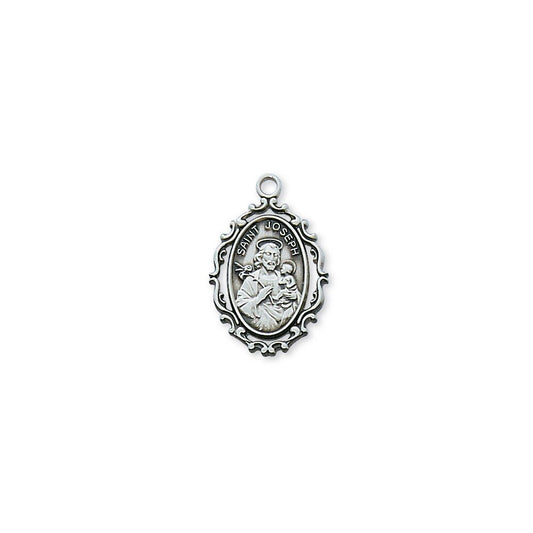 St. Joseph Necklace Sterling Silver