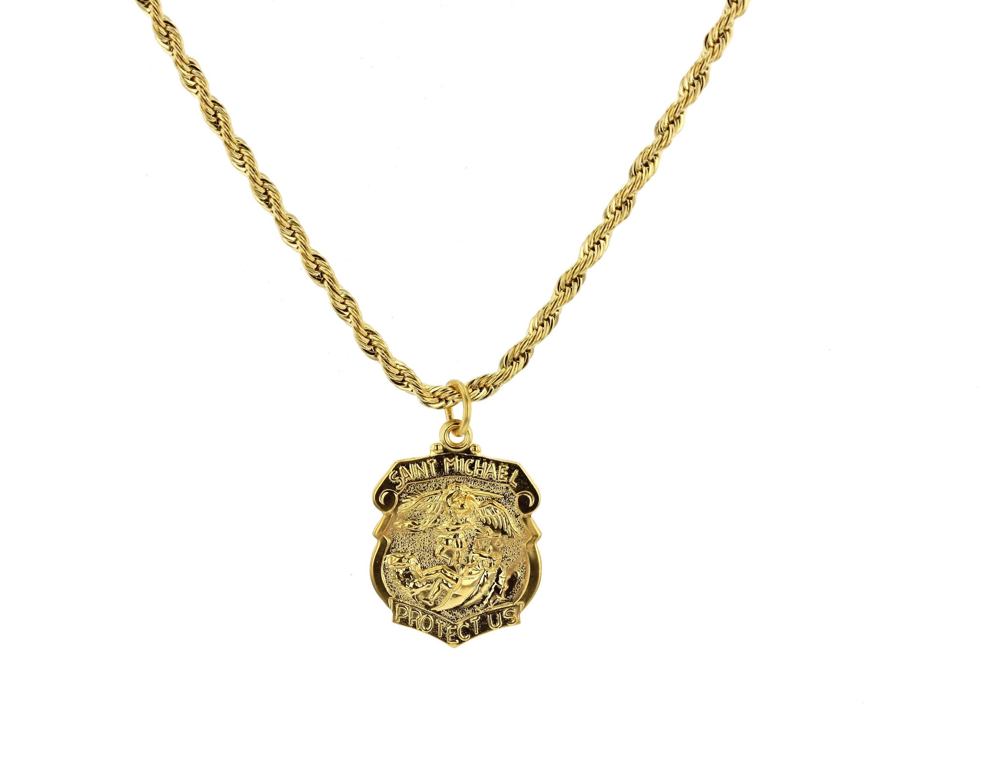 St. Michael Silver Pendant