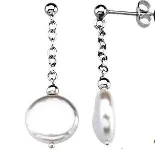 Freshwater Cultured Coin Pearl Earrings