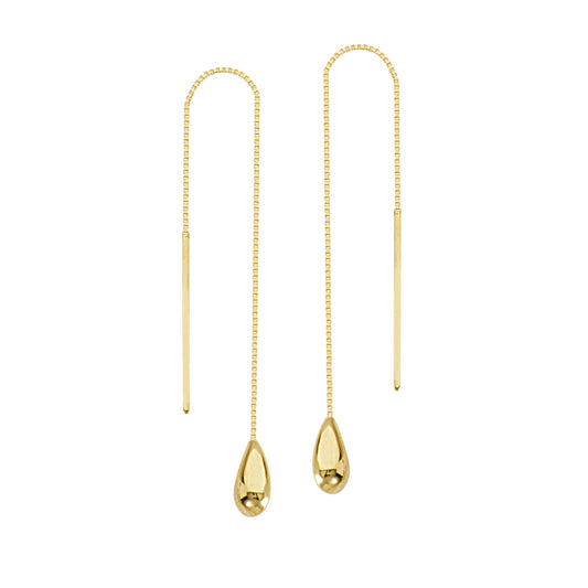 Box Chain  Threader Earrings