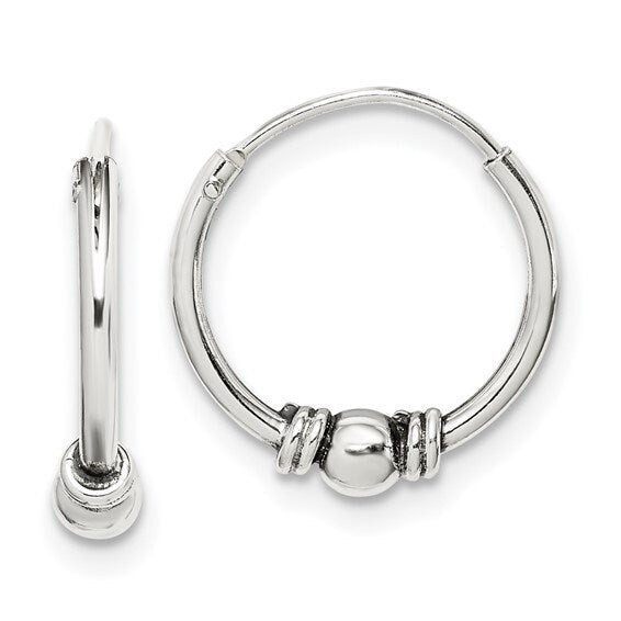 Beaded Endless Hoop Earrings